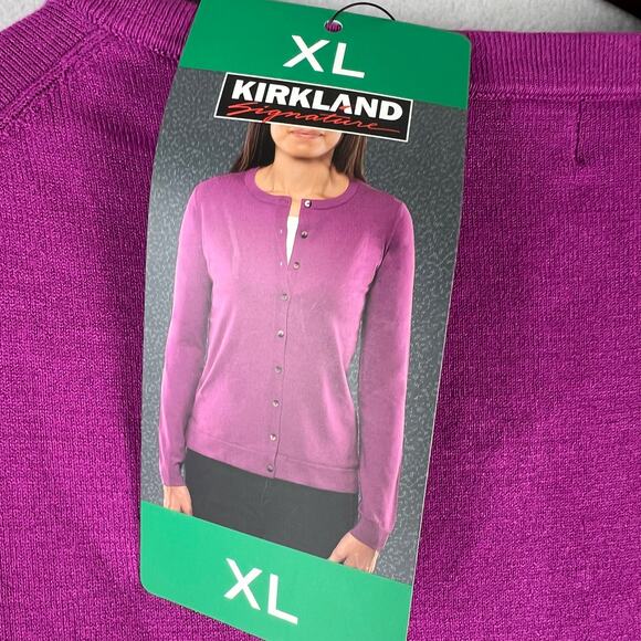 Kirkland Brand NWT Pink Cardigan Women’s SZ XL Viscose/Poly Soft Stretchy NEW - Picture 8 of 11